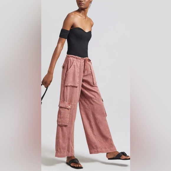 Pilcro Beach Cargo Pants Dried Coral - Picture 3 of 14